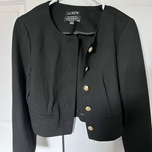 Elegant J. Crew Mario Bellucci timeless black suit luxury fabric jacket